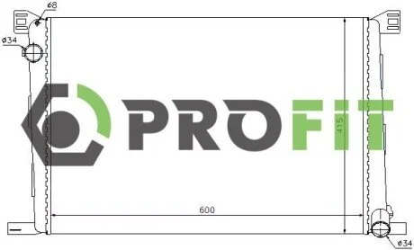 Радіатор охолоджування PROFIT 1740-0074 (фото 1)