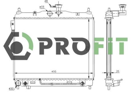 Радіатор охолодження PROFIT 1740-0141