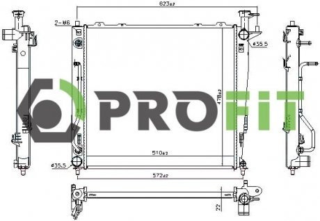 Радиатор охлаждения PROFIT 1740-0153 (фото 1)
