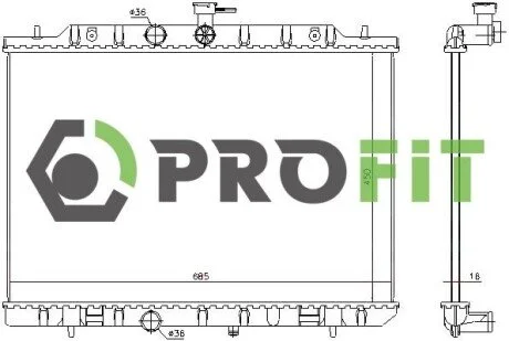 Радіатор охолодження PROFIT 1740-0264