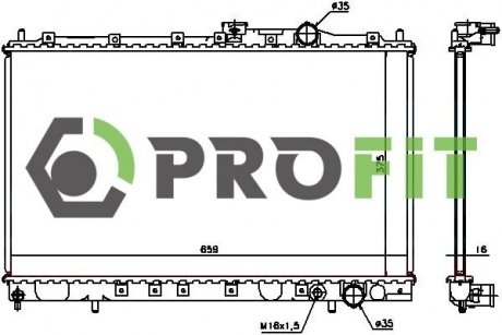Радіатор охолоджування PROFIT 1740-0289 (фото 1)