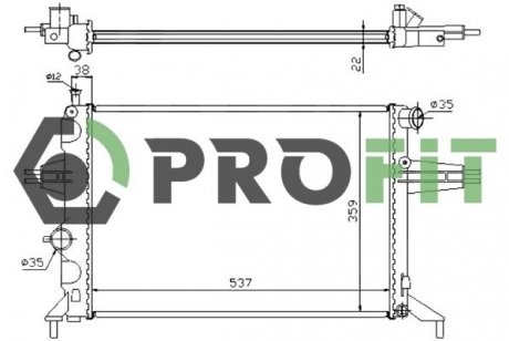 Радиатор охлаждения PROFIT 1740-0372