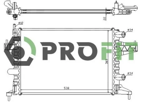 Фото 1 - радіатор охолоджування PROFIT 1740-0374 Радіатор охолоджування PROFIT 1740-0374 (фото 1)