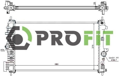 Радиатор охлаждения PROFIT 1740-0387