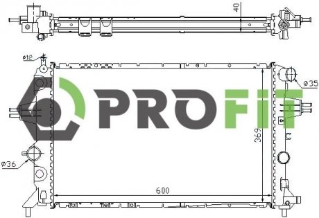 Радіатор охолоджування PROFIT 1740-0390 (фото 1)