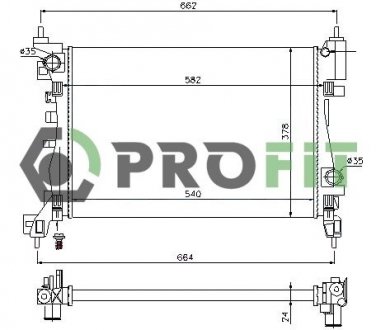 Радиатор охлаждения PROFIT 1740-0396 (фото 1)