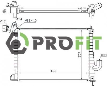 Радиатор охлаждения PROFIT 1740-0398