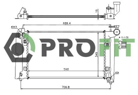 Радиатор охлаждения PROFIT 1740-0400 (фото 1)