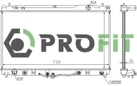 Радіатор охолоджування PROFIT 1740-0408