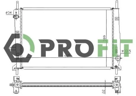 Радіатор охолоджування PROFIT 1740-0430 (фото 1)