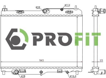Радіатор охолоджування PROFIT 1740-0434