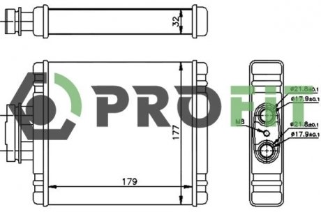 Радіатор печі PROFIT 1760-0003