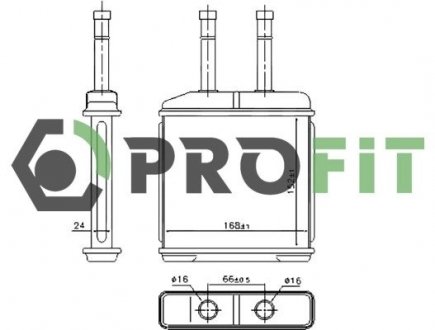 Радіатор печі PROFIT 1760-0105