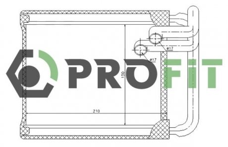 Радиатор печки PROFIT 1760-0140