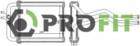 Радиатор печки PROFIT 1760-0145 (фото 1)