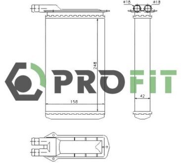 Радиатор печки PROFIT 1760-0820