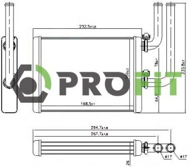 Радиатор печки PROFIT 1760-0827