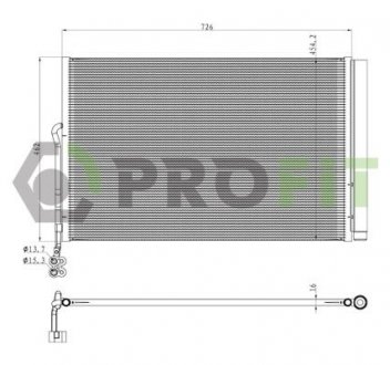 Конденсер кондиционера PROFIT 1770-0020 (фото 1)