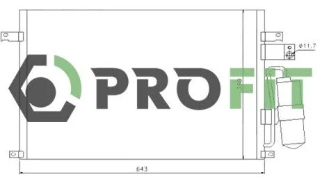 Конденсер кондиционера PROFIT 1770-0102