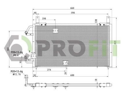 Конденсер кондиционера PROFIT 1770-0103