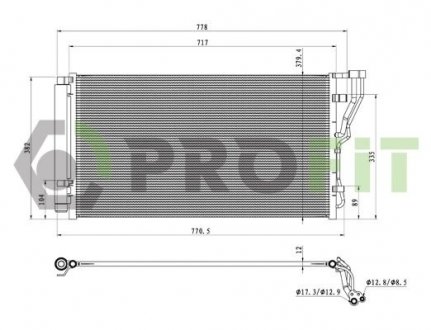 Конденсер кондиционера PROFIT 1770-0147 (фото 1)