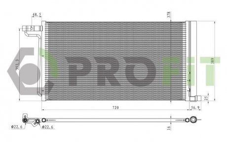 Конденсер кондиціонера PROFIT 1770-0437