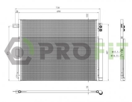 Конденсер кондиционера PROFIT 1770-0500