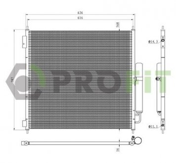 Конденсер кондиционера PROFIT 1770-0503