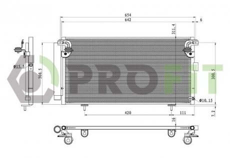 Конденсер кондиціонера PROFIT 1770-0543