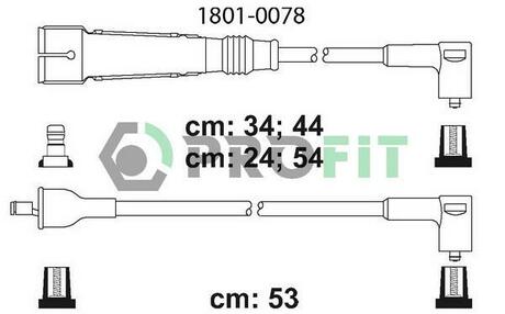 Комплект кабелей высоковольтных PROFIT 1801-0078