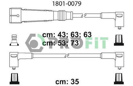 Комплект кабелів високовольтних PROFIT 1801-0079