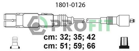 Комплект проводов зажигания PROFIT 1801-0126 (фото 1)