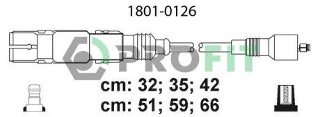 Комплект проводов зажигания PROFIT 1801-0126