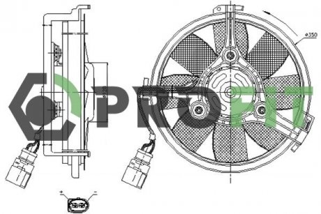 Вентилятор радиатора PROFIT 1850-0004