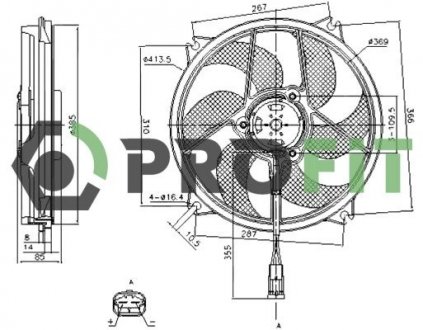 Вентилятор радиатора PROFIT 1850-0016 (фото 1)