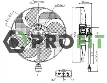 Вентилятор радиатора PROFIT 1850-0019