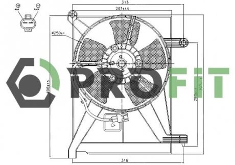 Вентилятор радіатора PROFIT 1850-0024 (фото 1)