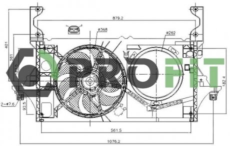 Вентилятор радиатора PROFIT 1850-0025