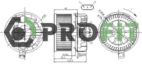 Вентилятор салона PROFIT 1860-0012