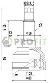 ШРУС PROFIT 2710-1398 (фото 1)