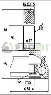 ШРУС PROFIT 2710-1416 (фото 1)