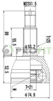 ШРУС PROFIT 2710-1430 (фото 1)