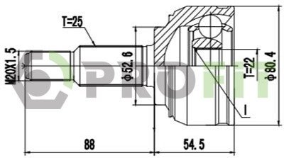 ШРУС PROFIT 2710-1523 (фото 1)