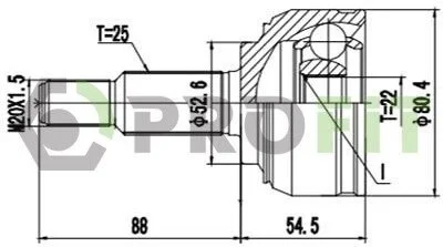 ШРУС PROFIT 2710-1523 (фото 1)