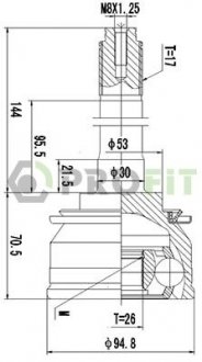 ШРУС PROFIT 2710-3040 (фото 1)