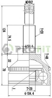 ШРУС PROFIT 2710-3044 (фото 1)