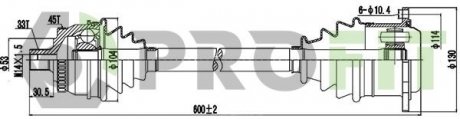 Полуось PROFIT 2730-0201