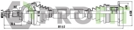 Піввісь PROFIT 2730-0748 (фото 1)