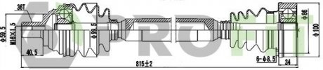 Полуось PROFIT 2730-0760