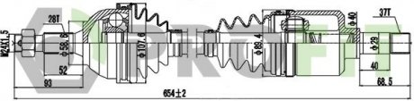 Піввісь PROFIT 2730-0840